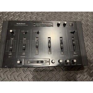 RadioShack 32-1218 4 Channel Analog DJ Sound Mixer Crossfader Many Inputs As Is